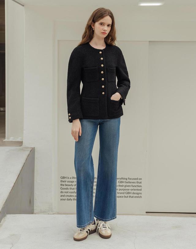 로트르드민 Lautre straight Blue denim 착용컷