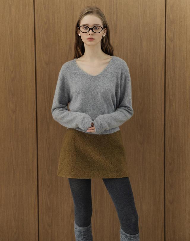 로트르드민 Angora V neck Knit 착용컷