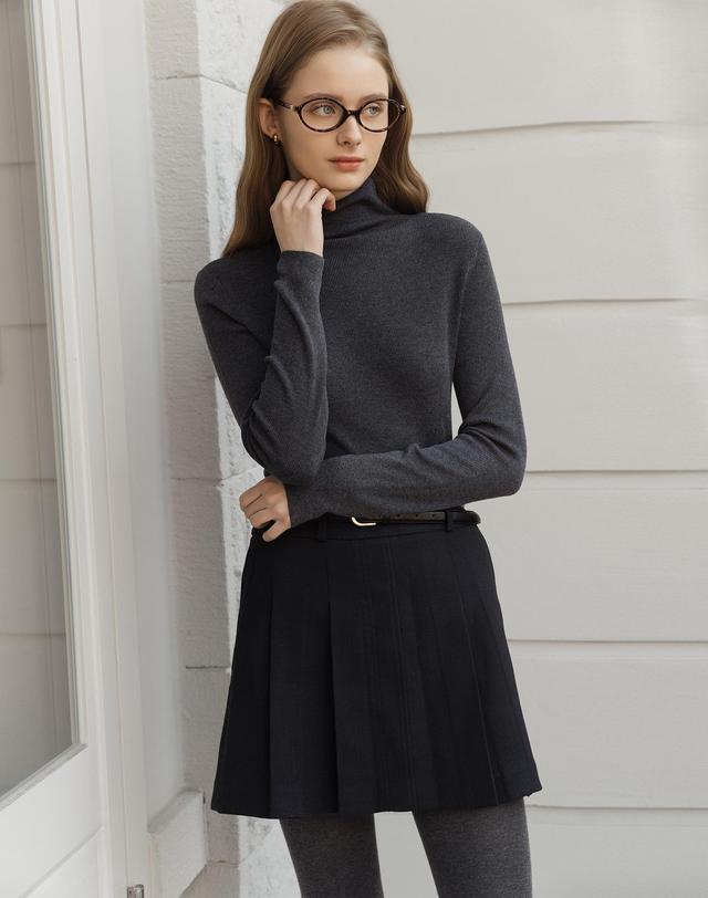 로트르드민 Merino wool turtleneck knitwear 착용컷