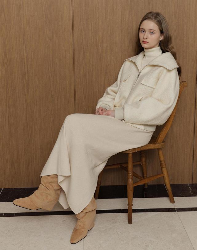 로트르드민 Lautre Long Knit Skirt 착용컷