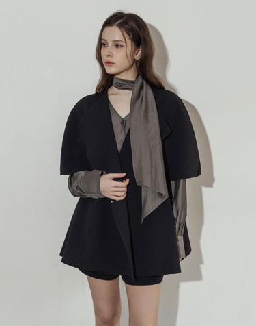 Cape Vest Black Jacket