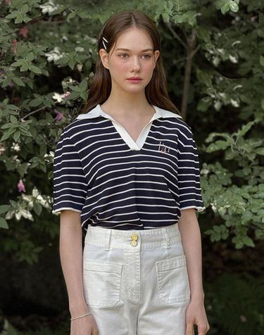 Lautre Navy Stripe knit