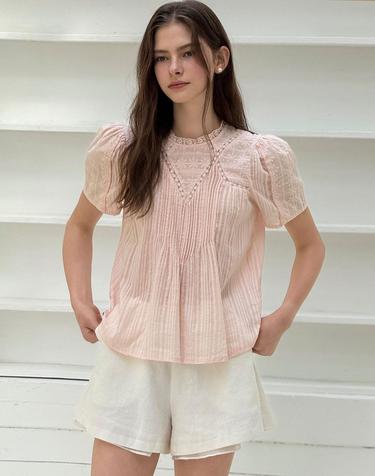 Letter Pink Blouse