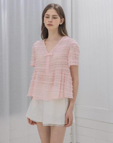 Lautre Ette Ribbon pink blouse
