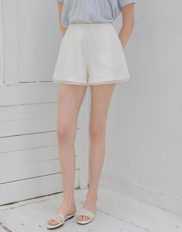 Linen Flared shorts
