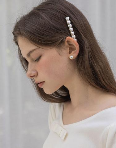 Heart Pearl hairpin