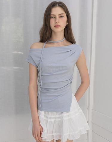 Summer draped Blue T shirts
