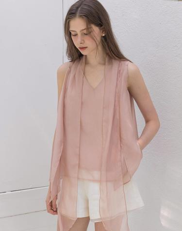 Tilda tied Pink Blouse