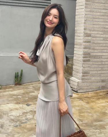 Halter Sheer Grey Blouse
