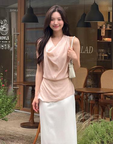 Halter Sheer Pink Blouse