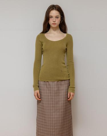 U neck knit