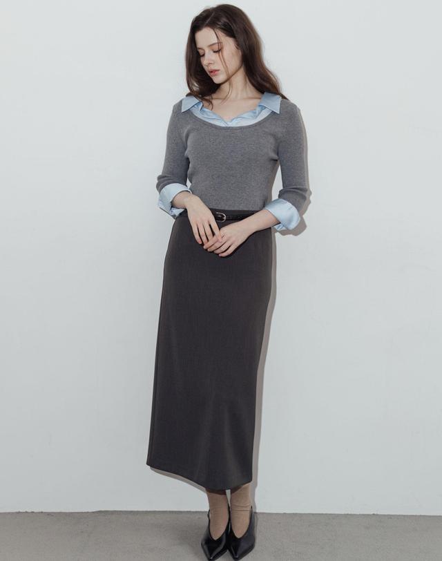 로트르드민 Pencil long Skirt 착용컷