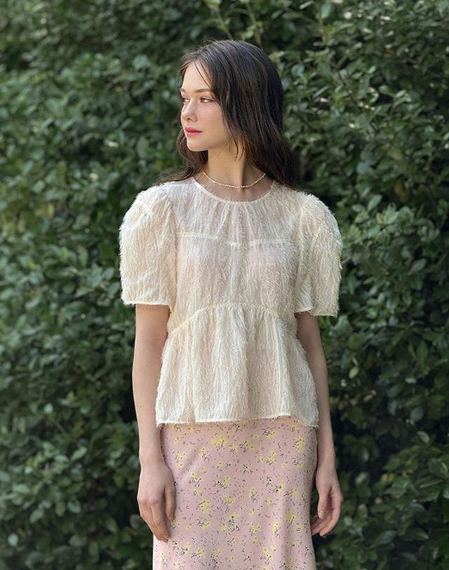 로트르드민 Lautre Ette ribbon Blouse 착용컷