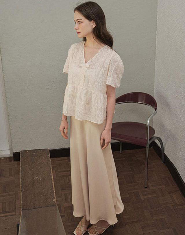 로트르드민 Lautre Ette ribbon Blouse 착용컷