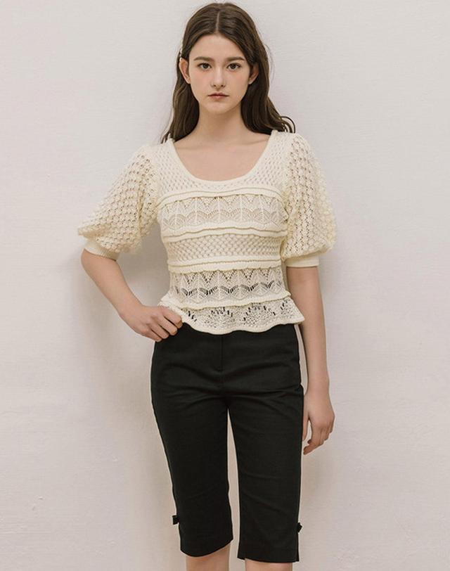 로트르드민 Lautre Mahe Back Ribbon knit 착용컷