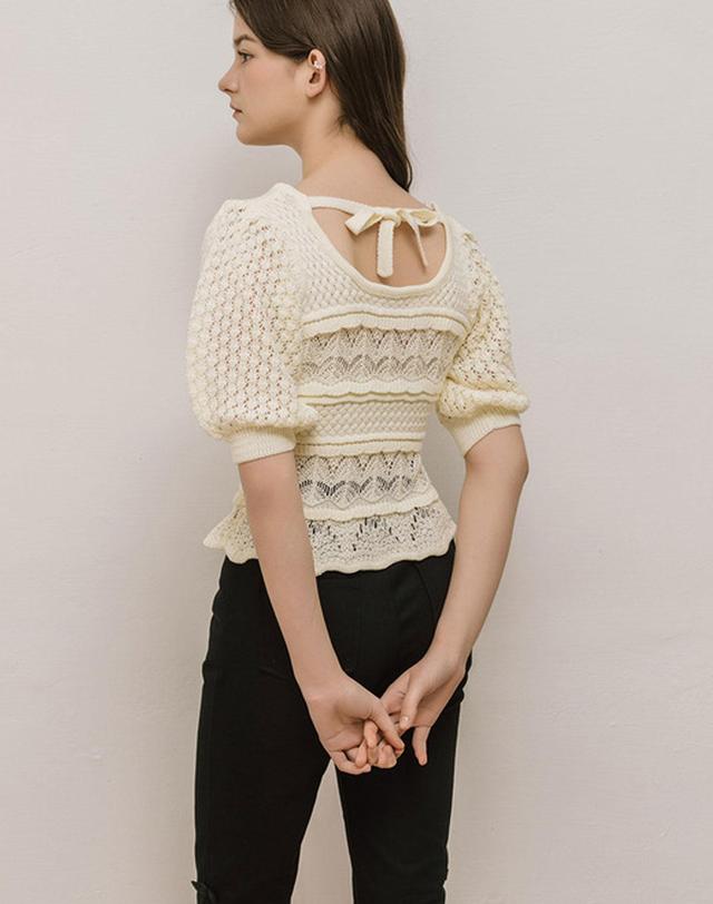 로트르드민 Lautre Mahe Back Ribbon knit 착용컷