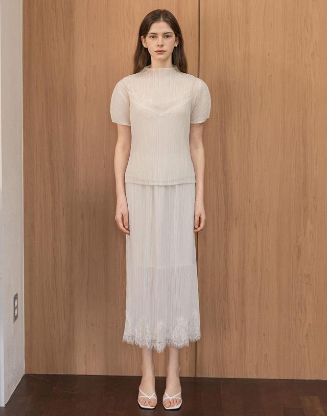 로트르드민 Pleated lace skirt 착용컷