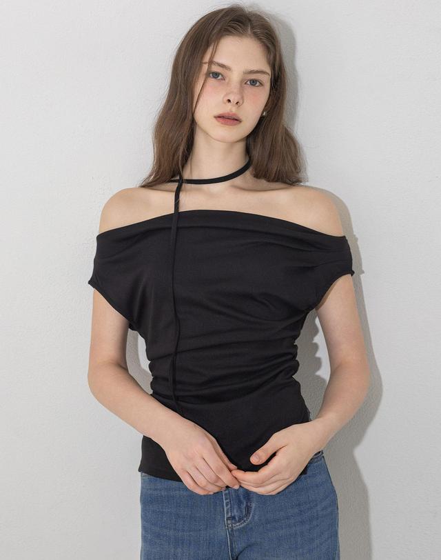 로트르드민 Summer draped Black T shirts 블랙 착용컷