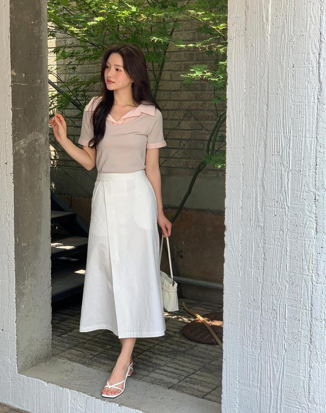 로트르드민 Cotton Pocket A-Line Skirt 착용컷