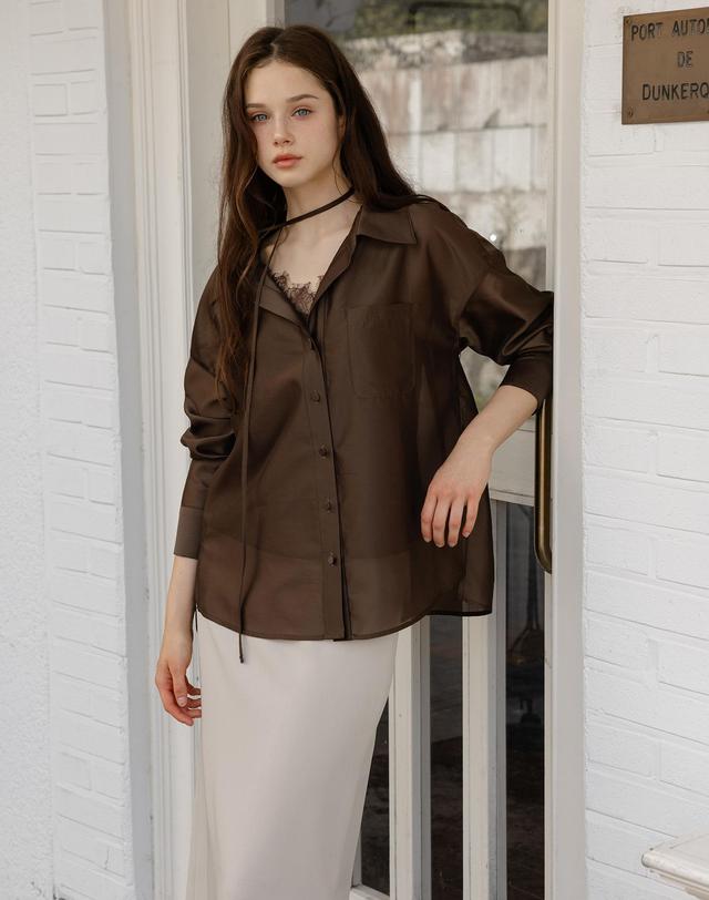 로트르드민 New jadin Brown shirts 착용컷