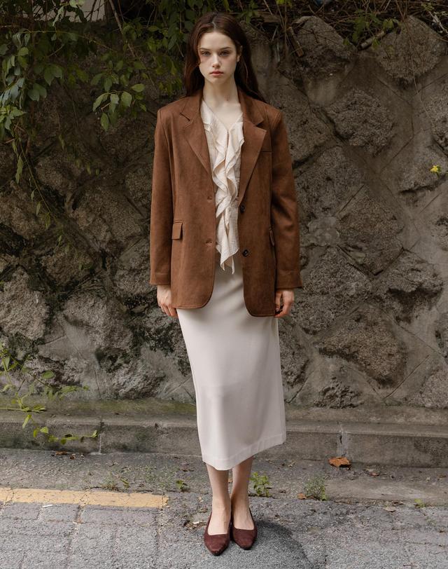 로트르드민 Moca Suede Jacket 착용컷