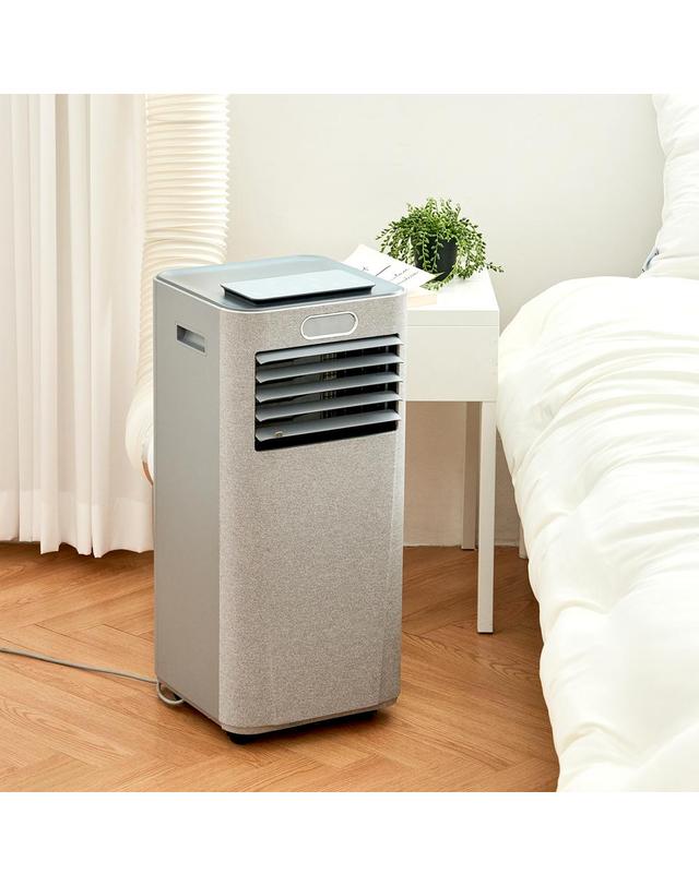 롯데알미늄 롯데 가정용 이동식 에어컨 LPA-7000 원룸 거실 리모컨 착용컷