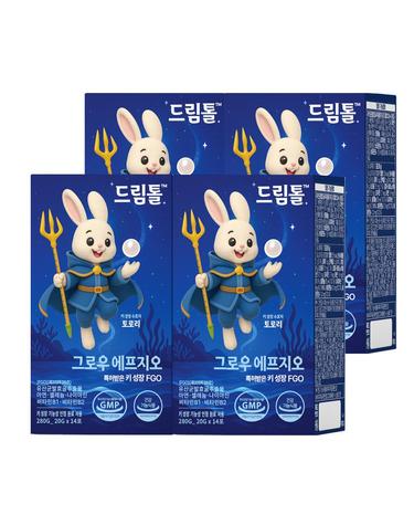 드림톨 그로우 에프지오 4Box(8주분) 키크는 유산균발효굴추출물 FGO