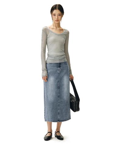 Signature Long Skirt DCSK003LBlueB