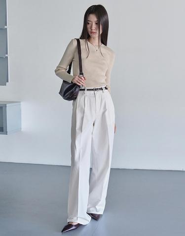 2Pleats Wide Pants DCWPT012Ivory