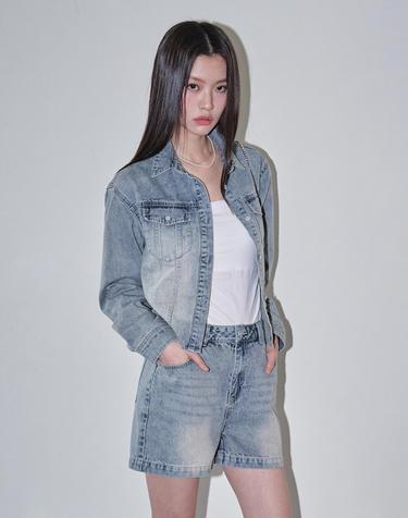 Cropped Denim Shirts DCWSH001LBlueA