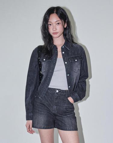 Cropped Denim Shirts DCWSH001BlackA