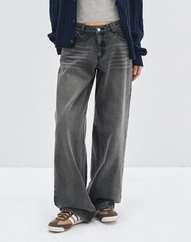 Signature Low Rise Wide Jeans DCWPT004GRAY
