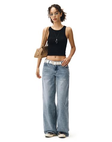 Signature Low Rise Wide Jeans DCWPT004LBlueB
