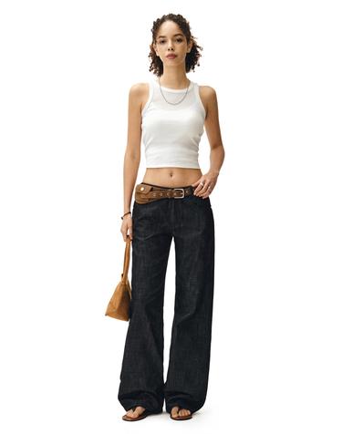 Signature Low Rise Wide Jeans DCWPT004CPBlack