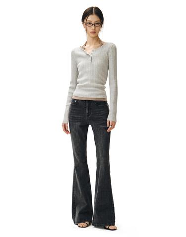 Signature Slim Flared Jeans DCWPT005BlackB