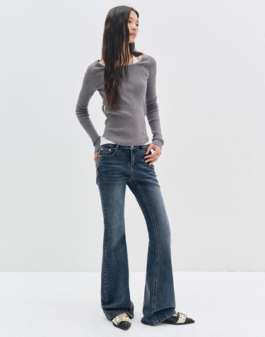 Signature Slim Low Rise Flared Jeans DCWPT006BlueB
