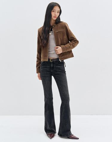 Signature Slim Low Rise Flared Jeans DCWPT006BlackB