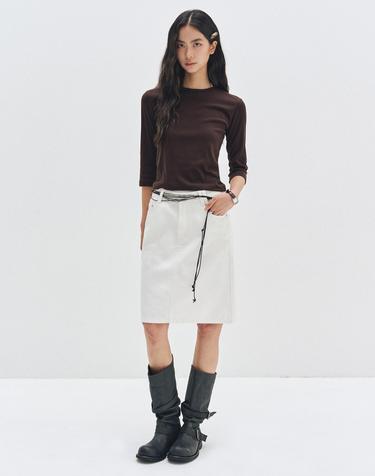 Signature Midi Skirt DCSK002IVORY