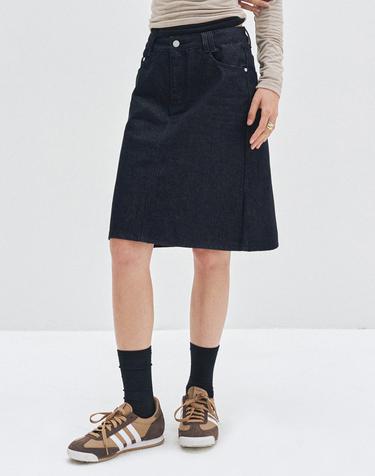 Signature Midi Skirt DCSK002CPINDIGO