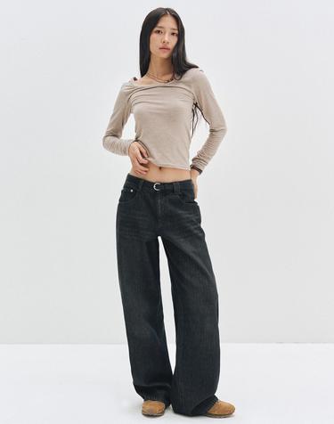 [골지데님]Wide Rib Jeans DCWPT015DBLUE