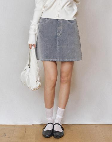 [벨벳데님]Velvet Mini Skirt DCSK007FOGBLUE