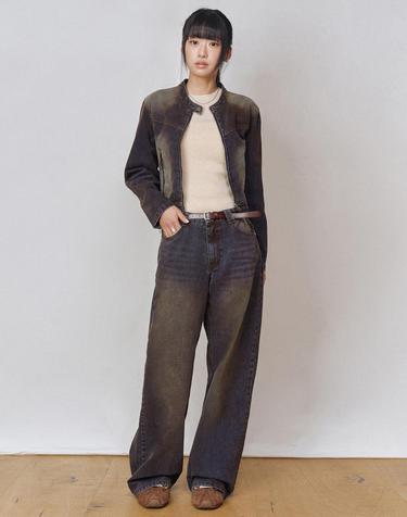 [벨벳데님]Velvet Wide Jeans DCWPT018RUSTBLUE