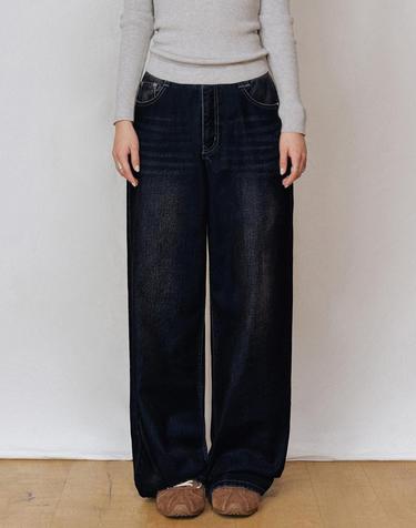 [벨벳데님]Velvet Wide Jeans DCWPT018DBLUE