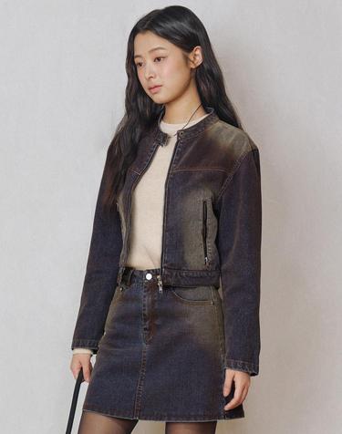 [벨벳데님]Velvet Denim Jacket DCWJK001RUSTBLUE