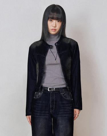 [벨벳데님]Velvet Denim Jacket DCWJK001DBLUE