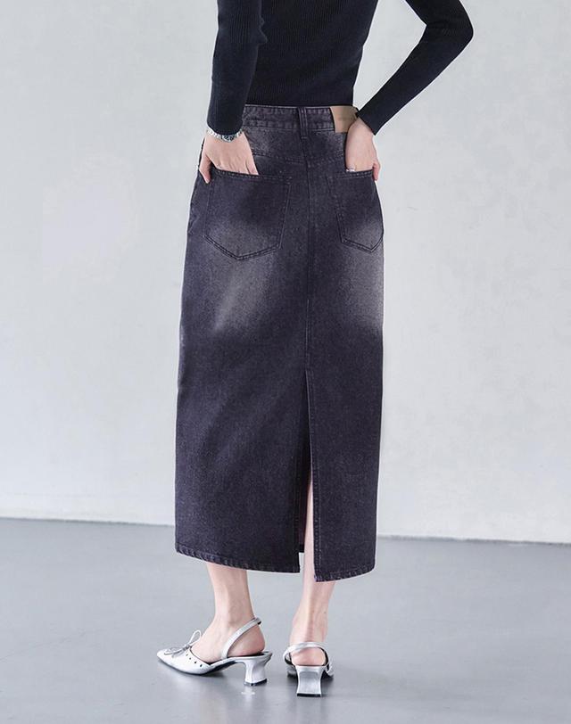 데케트 우먼 Signature Long Skirt DCSK003BlackPink 착용컷