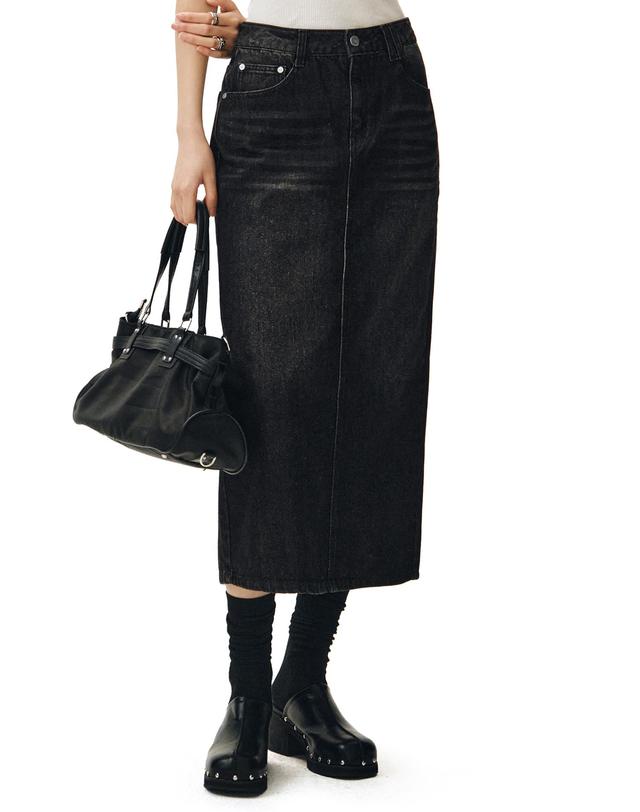 데케트 우먼 Signature Long Skirt DCSK003BlackB 착용컷