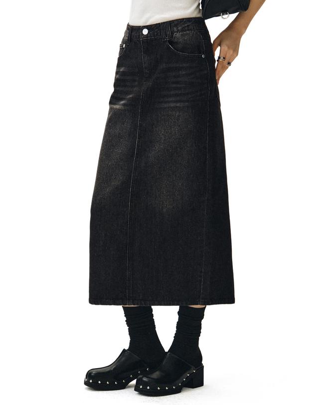 데케트 우먼 Signature Long Skirt DCSK003BlackB 착용컷