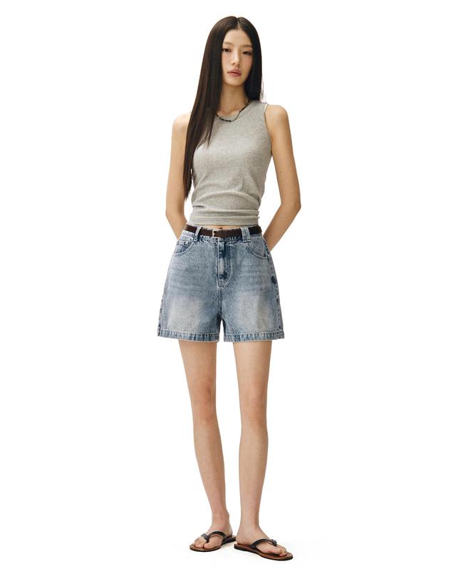 데케트 우먼 Signature Denim Shorts DCWPT007LBlueB 착용컷