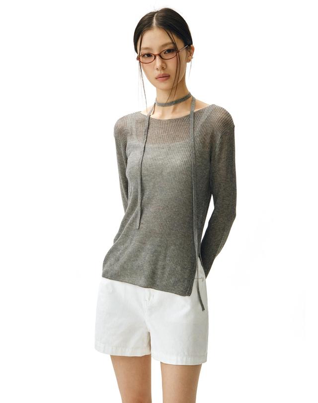 데케트 우먼 Signature Denim Shorts DCWPT007Ivory 착용컷